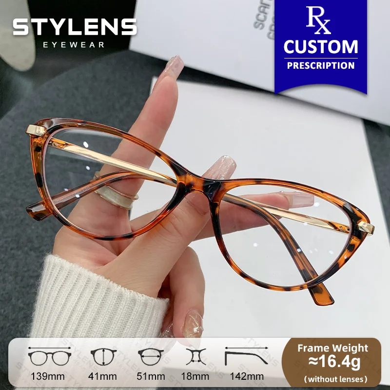 STYLENS Модные женские очки «кошачий глаз» для коррекции миопии, фотохромные, с защитой от синего света, очки для чтения с прогрессивными линзами по рецепту.