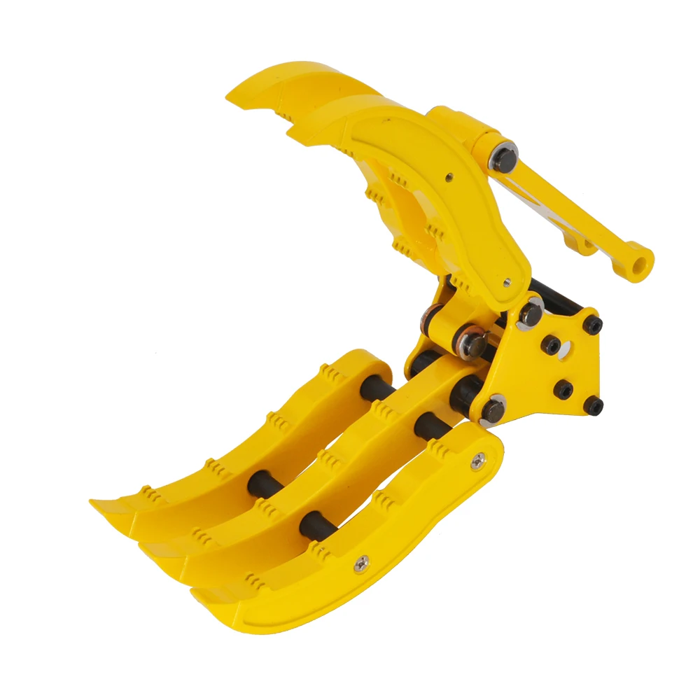 Upgrade Double E Metal Gripper For 1/14 RC E010 E111 EC160E Excavator Model Wood Clamp Grab Bucket Assembly S013-001 Parts