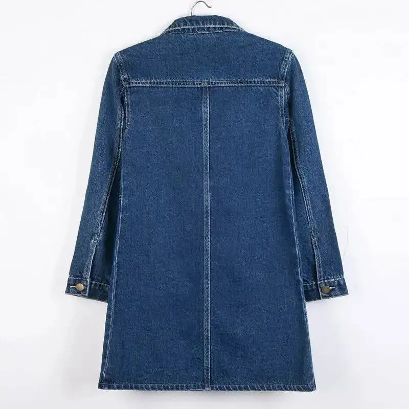 

Women's Long Denim Spring Autumn Casual Outerwear For Ladies