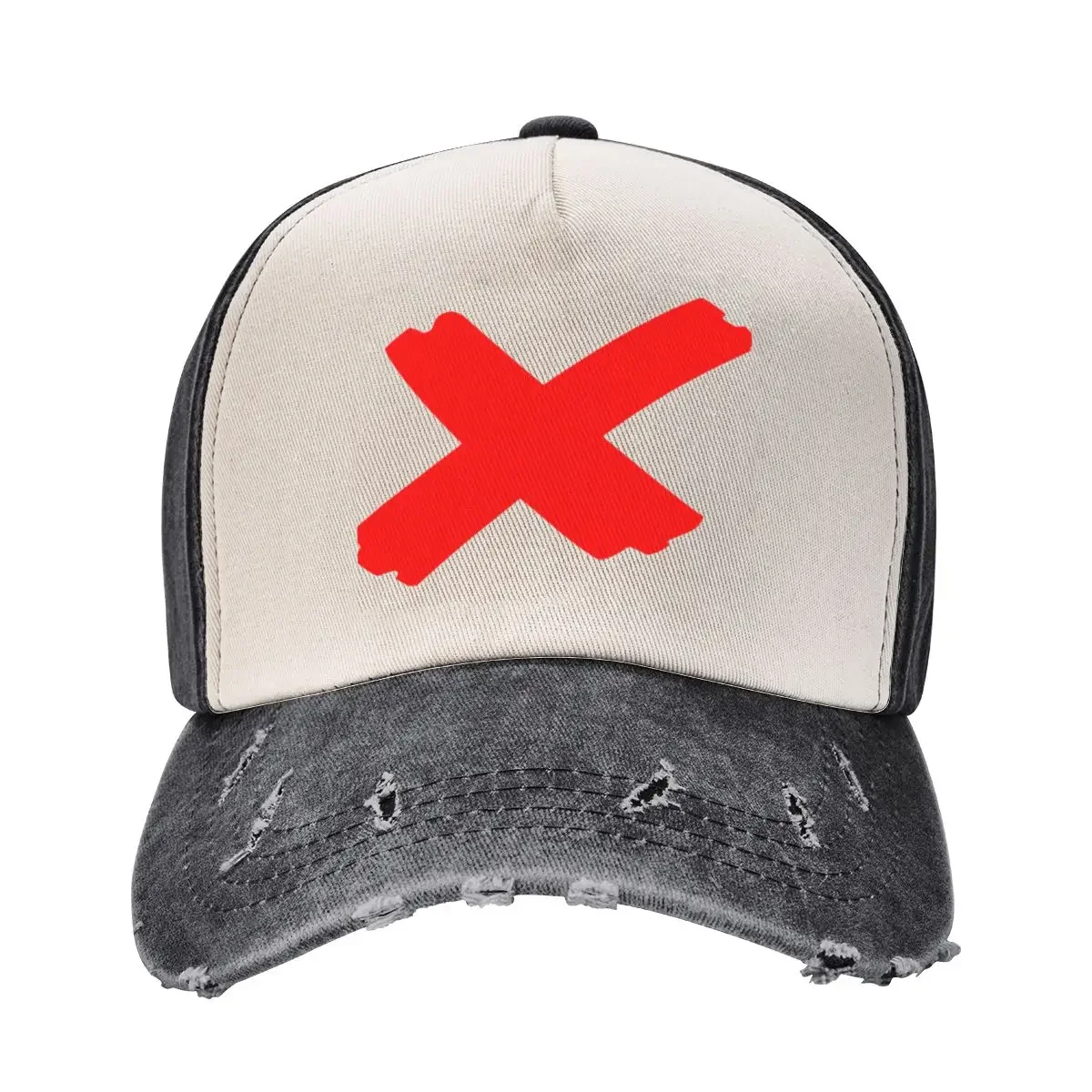 

Red X Mark Baseball Cap Snap Back Hat Streetwear custom Hat Anime Women's Beach Outlet Men's