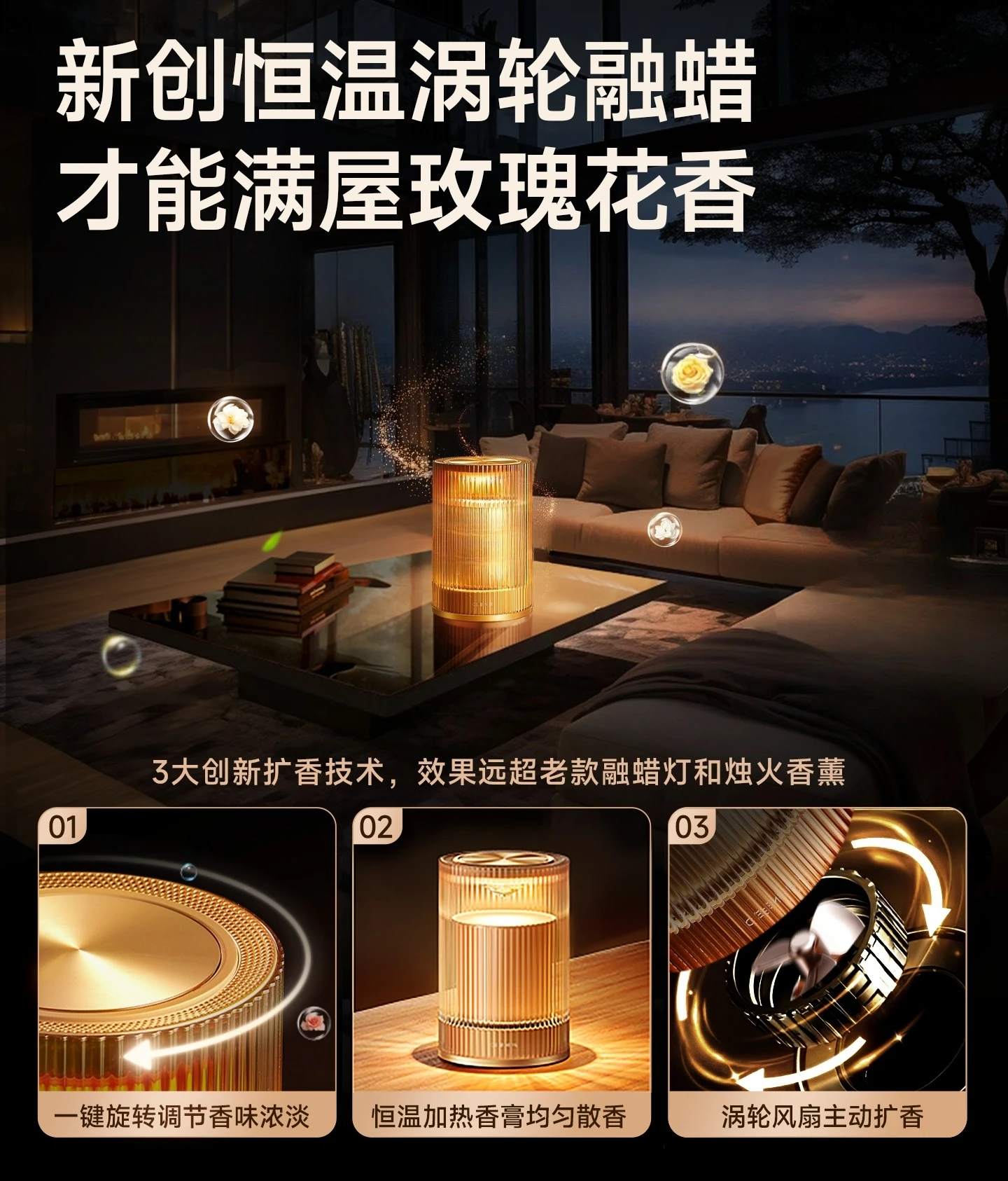 الشموع المعطرة، حامل مصباح من الشمع المذاب، ضوء ليلي لغرفة النوم، صندوق هدايا متطور، هدية عيد ميلاد وحفلات الزفاف والمنزل #3