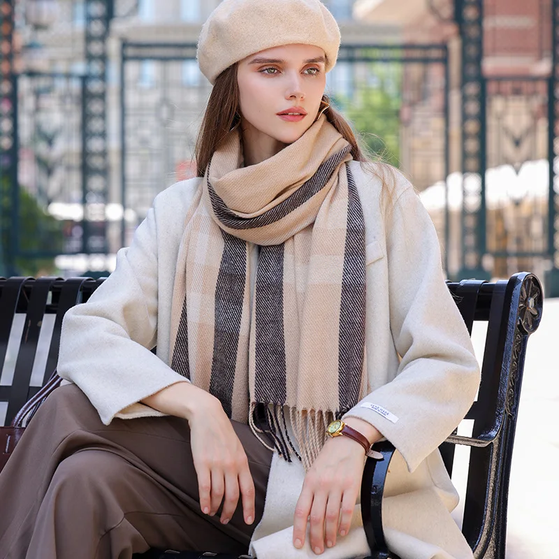 2023 New Arrival: Color-Block Plaid Scarf for Women - Winter Versatility, Elevated Style, Warmth, and Couple's Shawl Neck Wrap