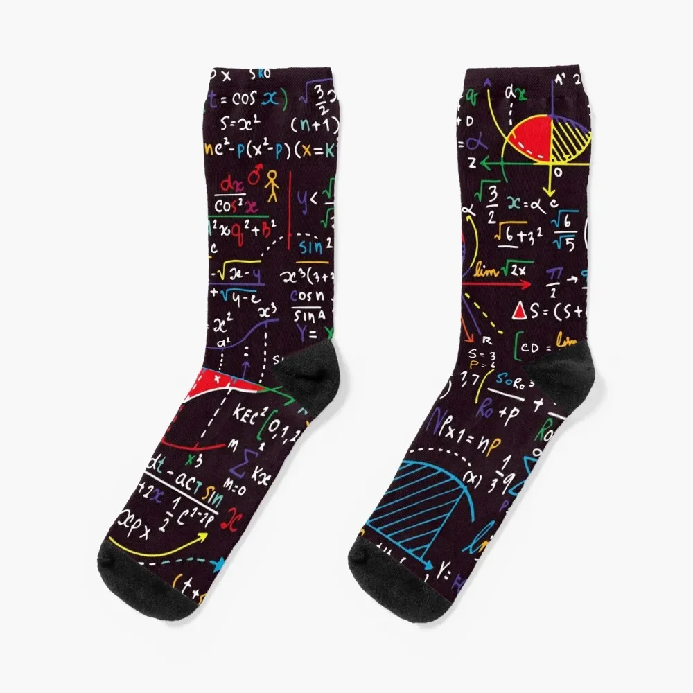 

Colorful Math Design Socks custom sports Stockings compression snow Women's Socks Men's