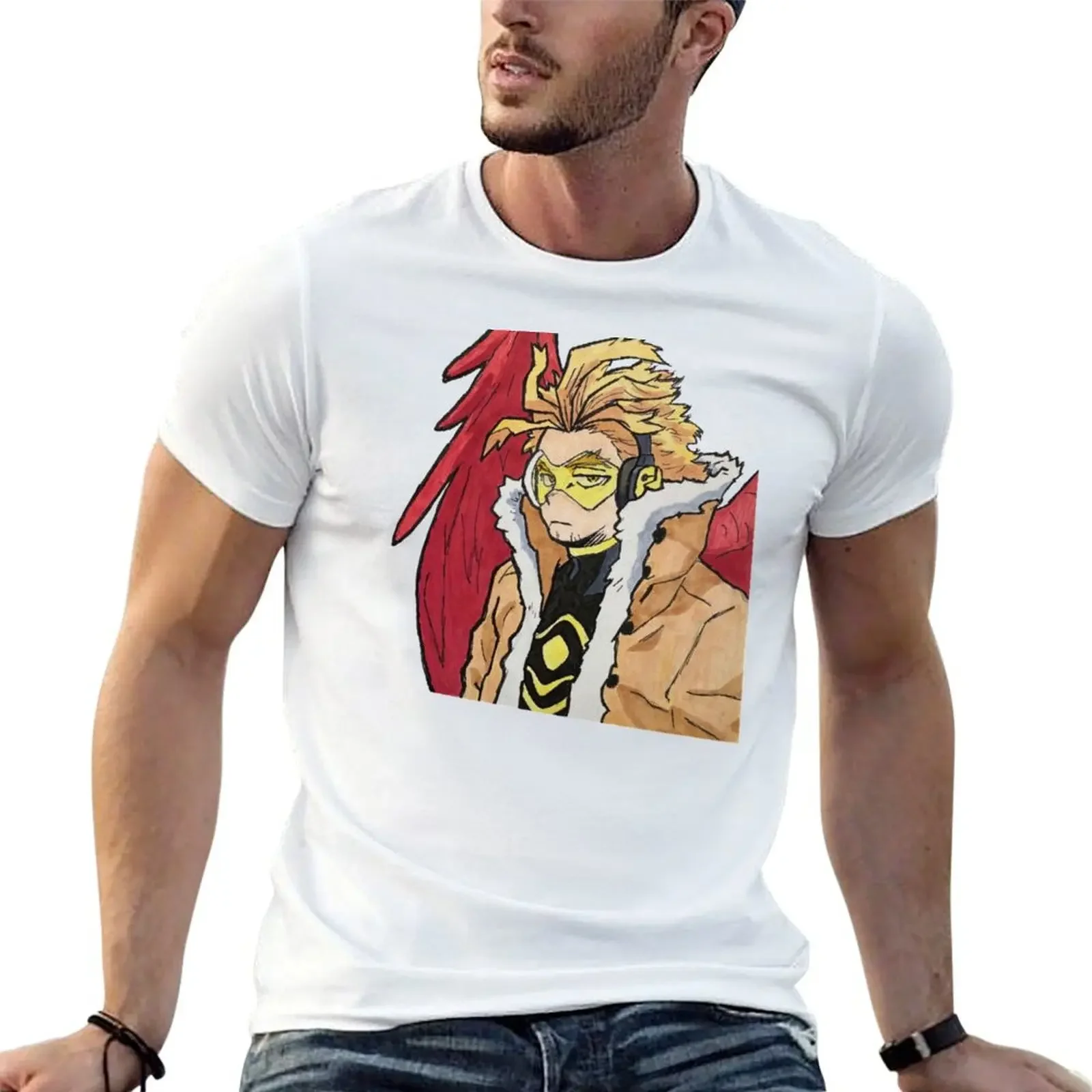 Hawks T-Shirt summer tops anime figures mens shirts graphic tee