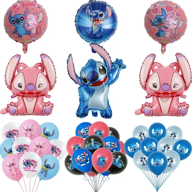 Cartoon Disney Lilo & Stitch Foil Balloon Stitch Latex Balloons Wedding Party Decoration Kid Girl Boy Birthday Globos ballons