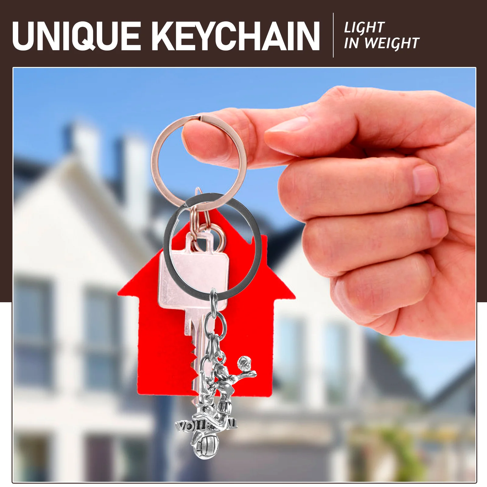 Keychain Volleyball Multi-function Sports Decorative Exquisite DIY Supplies Portable