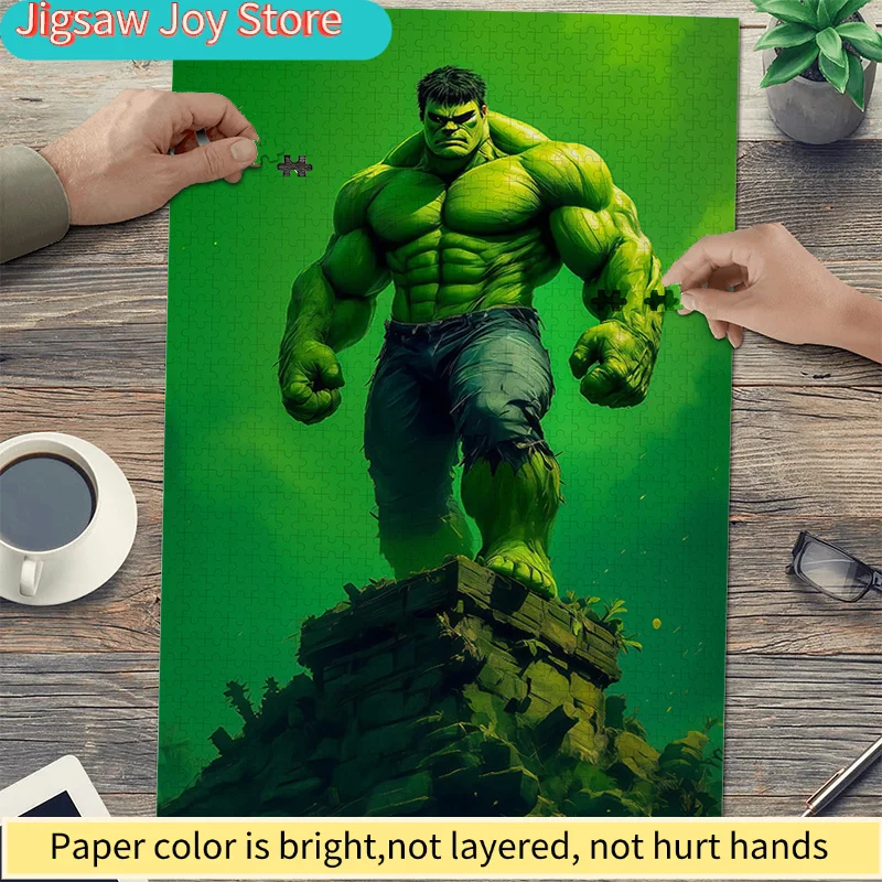 

Marvel Themed Jigsaw Puzzle - Hulk Power Burst Battle Pose Pattern - Set, 75.01cm X 50.01cm Thickened DIY Puzzle - Educational