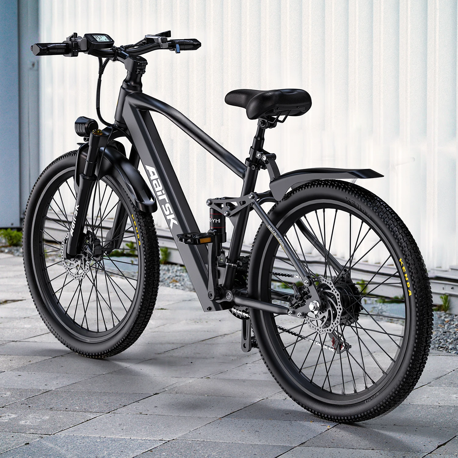 2026 EU Neues Aairsk GT900 E-Bike mit NFC-Entriegelung, 26-Zoll-Großreifen, 36V 13Ah, Smart LCD-Display, 7-Gang-Schaltung, Schnelle Lieferung