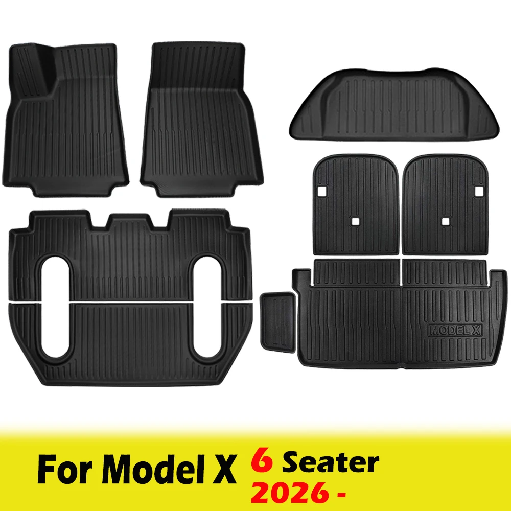 BEVO Vloermatten voor Tesla Model X 5 6 7-zits 2024 2023-2016 All Weather Waterdichte Cargo Frunk kofferbak Matten Liners Accessoires