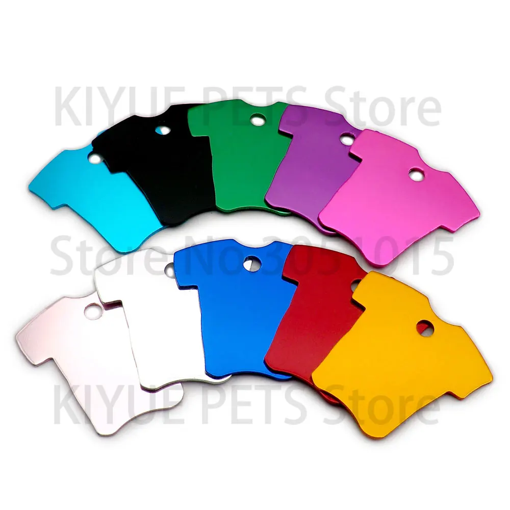 20Pcs Cloth Pet ID Tag Aluminum Pet Tags Dog Ring Anti-Lost Accessories Cat Identification Nameplate Pedant For Cat Pet Collar