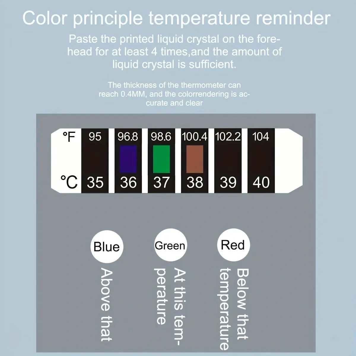 5 قطع من ملصقات درجة الحرارة الأمامية الداخلية، ملصقات درجة الحرارة القابلة لإعادة الاستخدام، ملصقات قياس درجة الحرارة، سائل متغير اللون