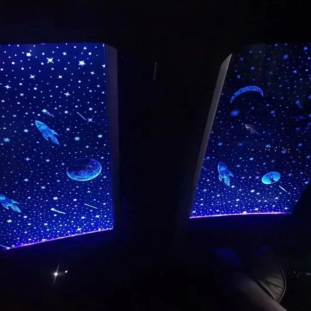 2024 New High Quality Romantic Automotive Sunroof Starry Sky Film Accept Custom Car Panoramic Sunroof Film Lamp