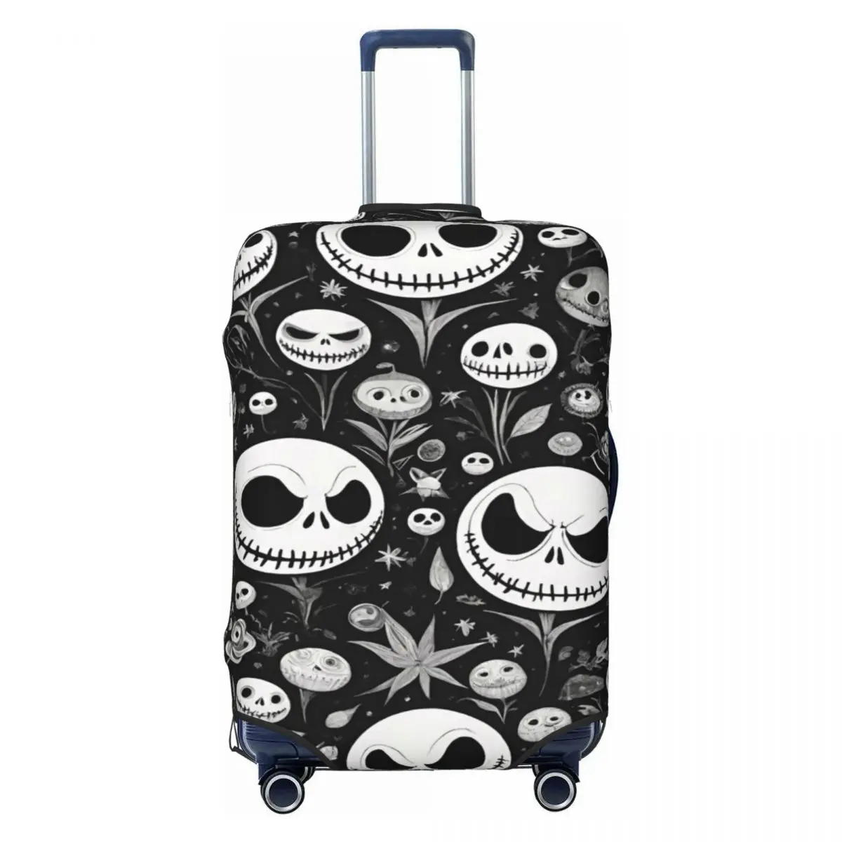 

Custom Jack Skellington Repeat Multiple Times Luggage Cover Elastic Travel Suitcase Protective Covers Suit For 18-32 inch