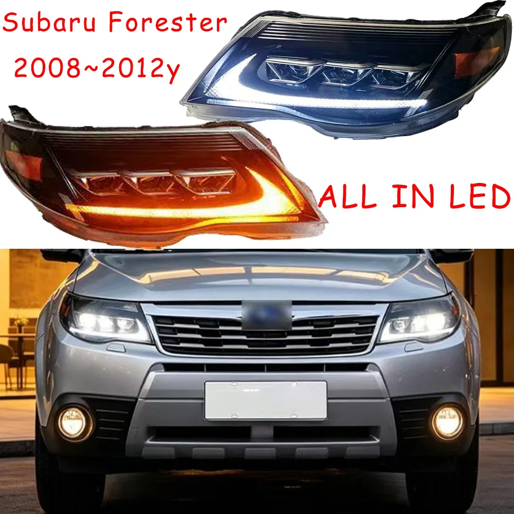 Sequential flowing car bumper taillamp for Subaru Forester headlight fog LED DRL 2008~2012y car accessories rear tail lamp