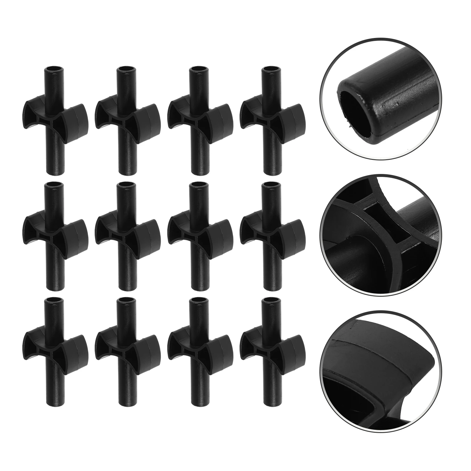 

12pcs Trampoline Enclosure Pole Gap Spacers Cross Shaped Cushion Sturdy Support Kids Trampoline Replacement Parts Durable Abs