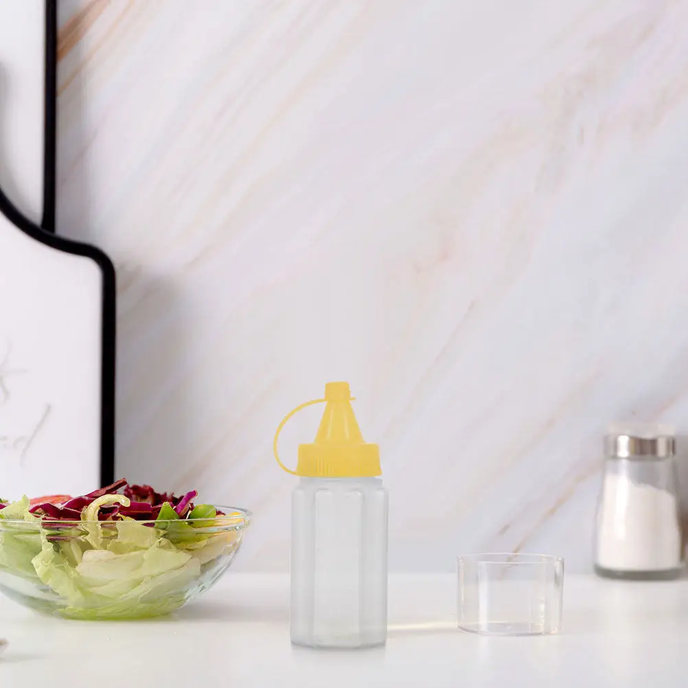 

8Pcs Mini Condiment Bottles Leak-Proof Portable Squeeze Bottles for Ketchup Honey Soy Sauce Salad Dressing Travel Picnic Kitchen