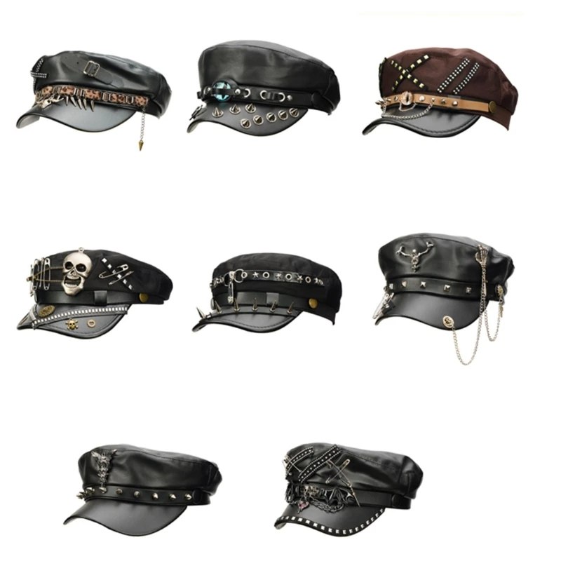 x5xa-cappellino-da-newsboy-in-pelle-pu-stili-punk-con-dettaglio-catena-in-metallo-per-uomo-e-donna-accessorio-per-lo-styling
