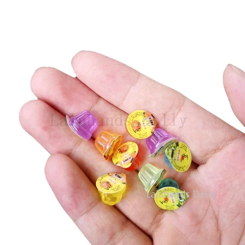 10pcs/set Color random Simulation Miniature Jelly Food Model Mini Food Play with Small Toy OB11 Dollhouse Scene Decorations