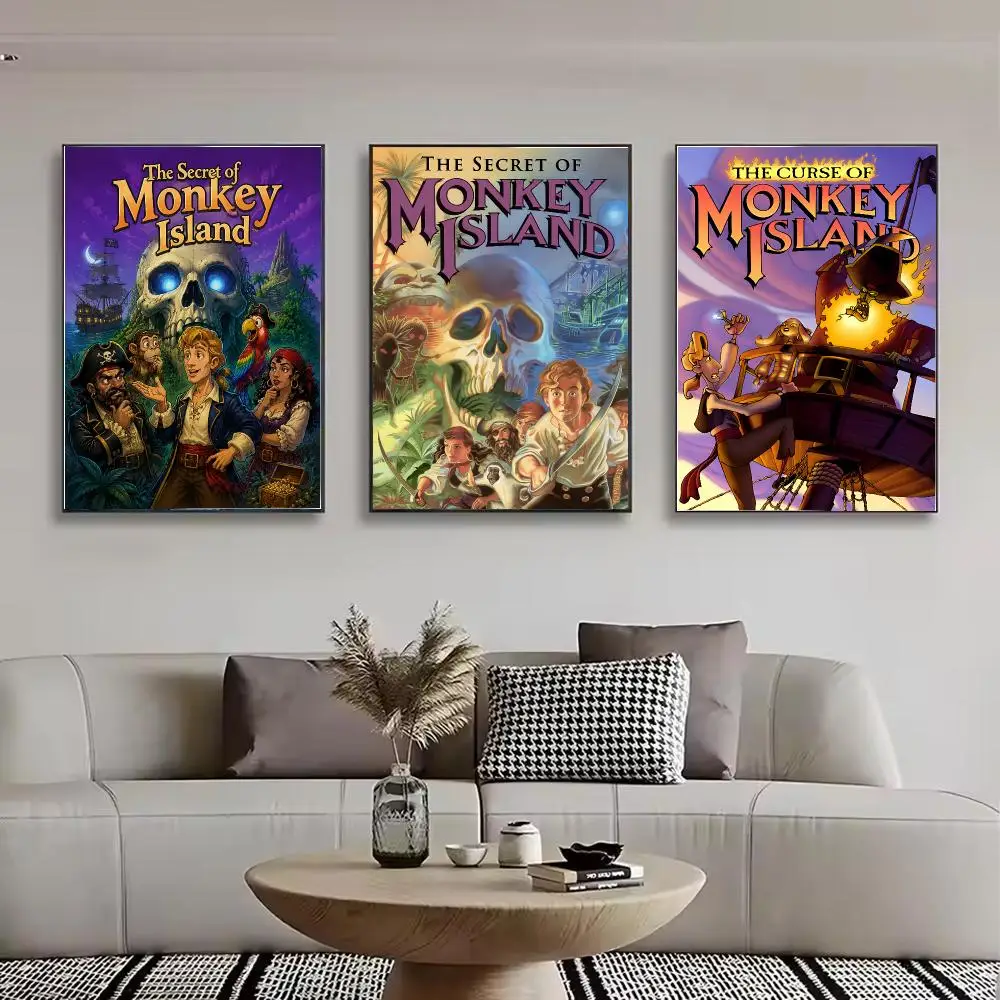 Game T-The Secret Of Monkey Island Painting Calligraphy Canvas Poster Wall Art for Bedroom Living Room Home Decor Gift