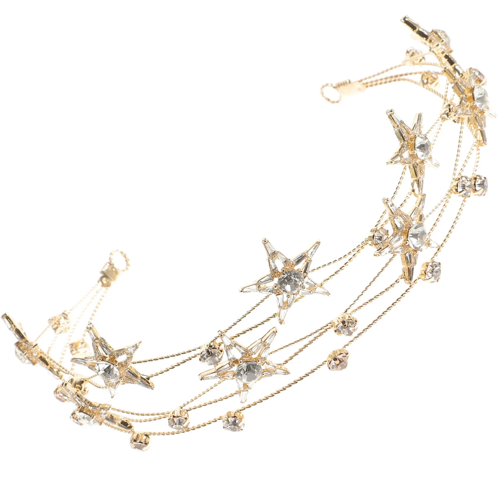 

Crystal Star Hair Hoop Elegant Alloy Hairband Bridal Headwear Wedding Prom Party Women Hair Jewelry Fashion Headband