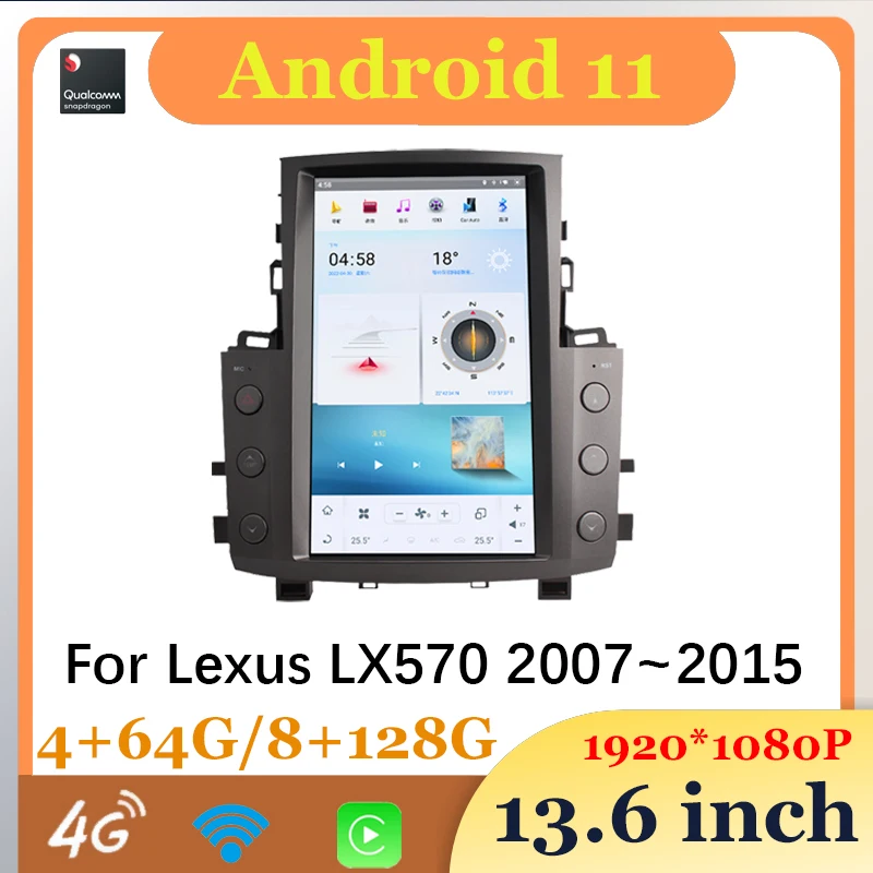 

Android 11 Car Radio Wired android Auto Coche Central Multimidia Video Player Wireless Carplay For Lexus LX570 2007-2015 4G Wifi