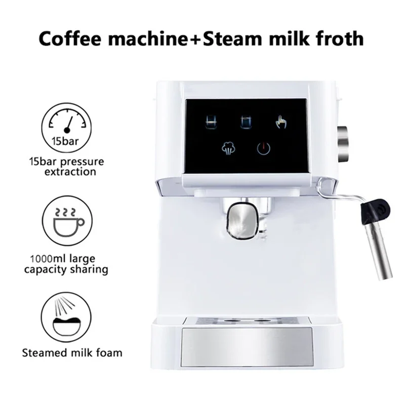 

CM1697 Coffee machine Italian semi-automatic household commercial coffee machine steam milk foam 20bar new