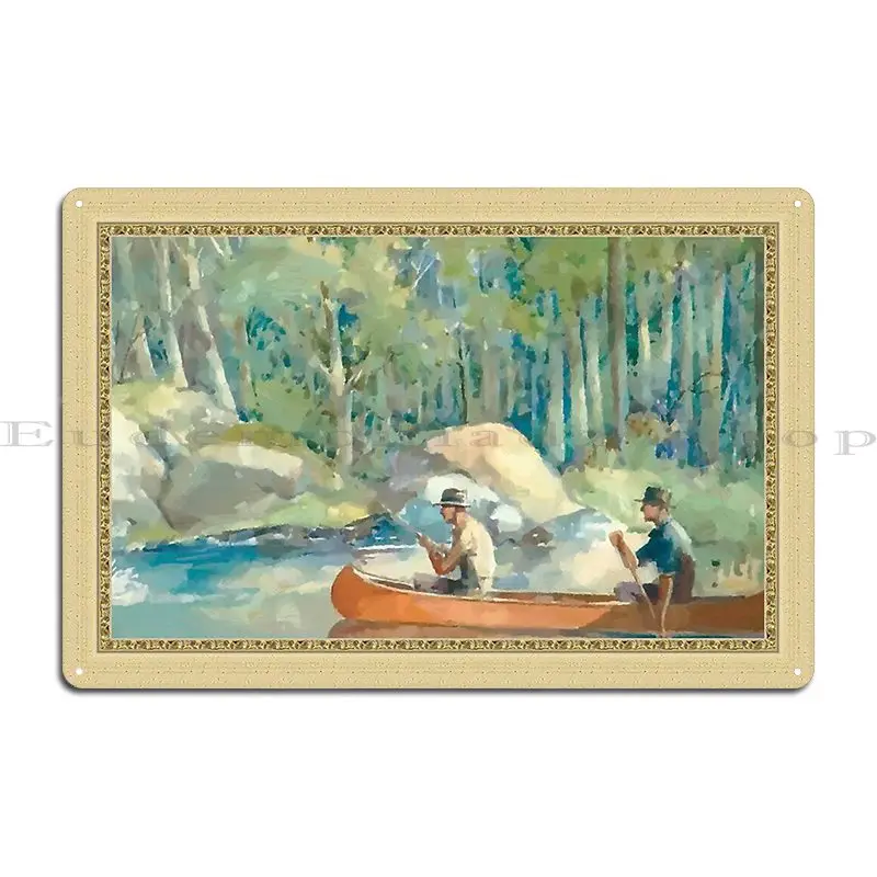 Fishing And Canoeing The Snake Rive In The Tetons Metal Signs Cinema Decoration Wall Mural Create Wall Cave Tin Sign Poster