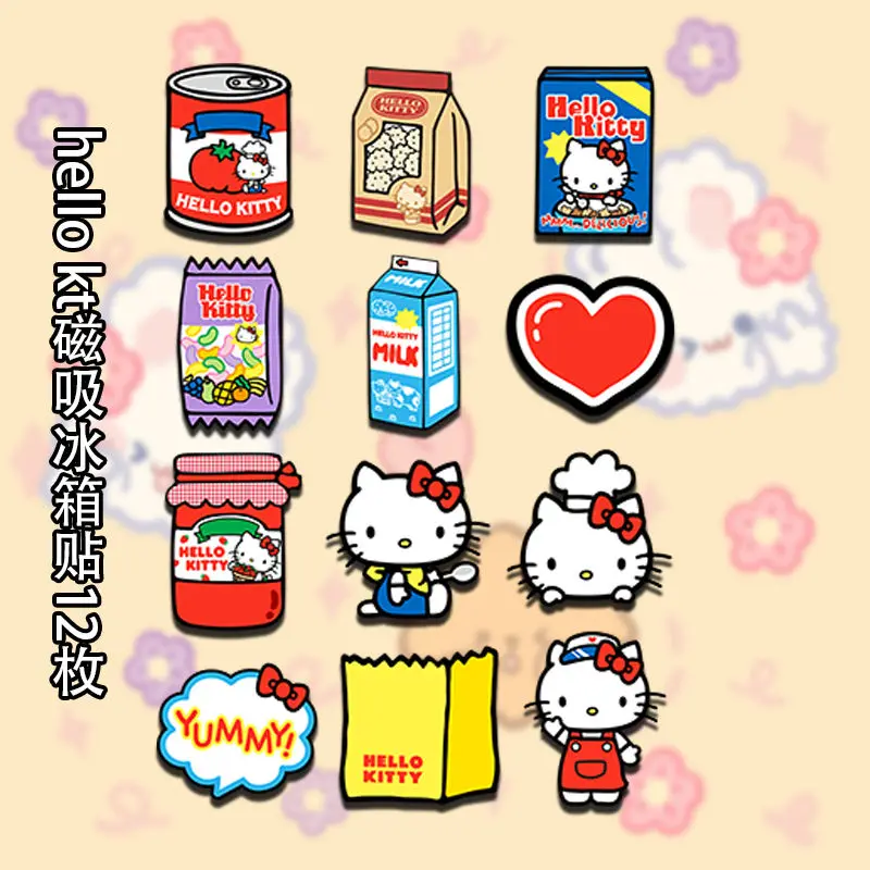 Sanrio Hello Kitty Festival Refrigerator Magnetestive Strong Adsorption Easy Installation WilNot Fall Off After Long Time Use