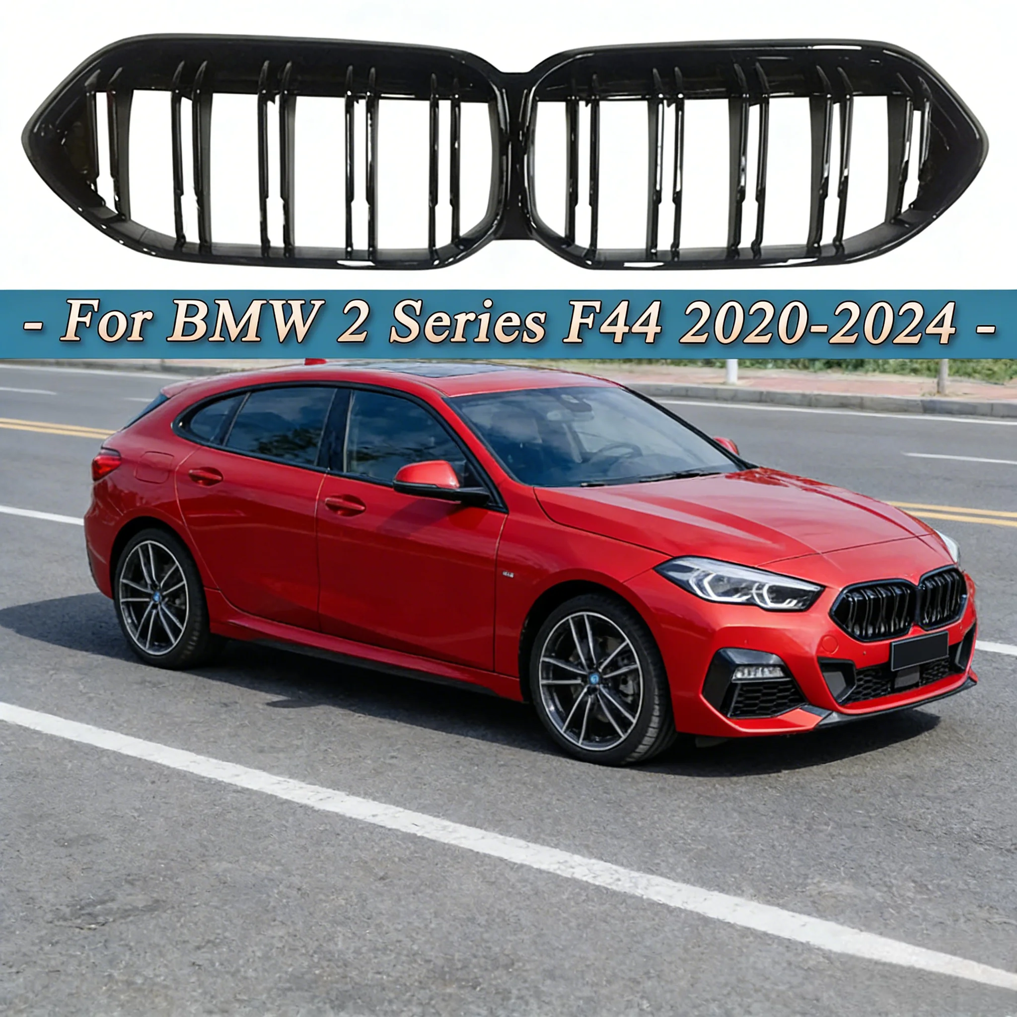 

Решетка радиатора (одинарная/двойная) для BMW 2 серии F44 216d 218i 220i 228i M235i 2020-2024, комплект гоночных решеток