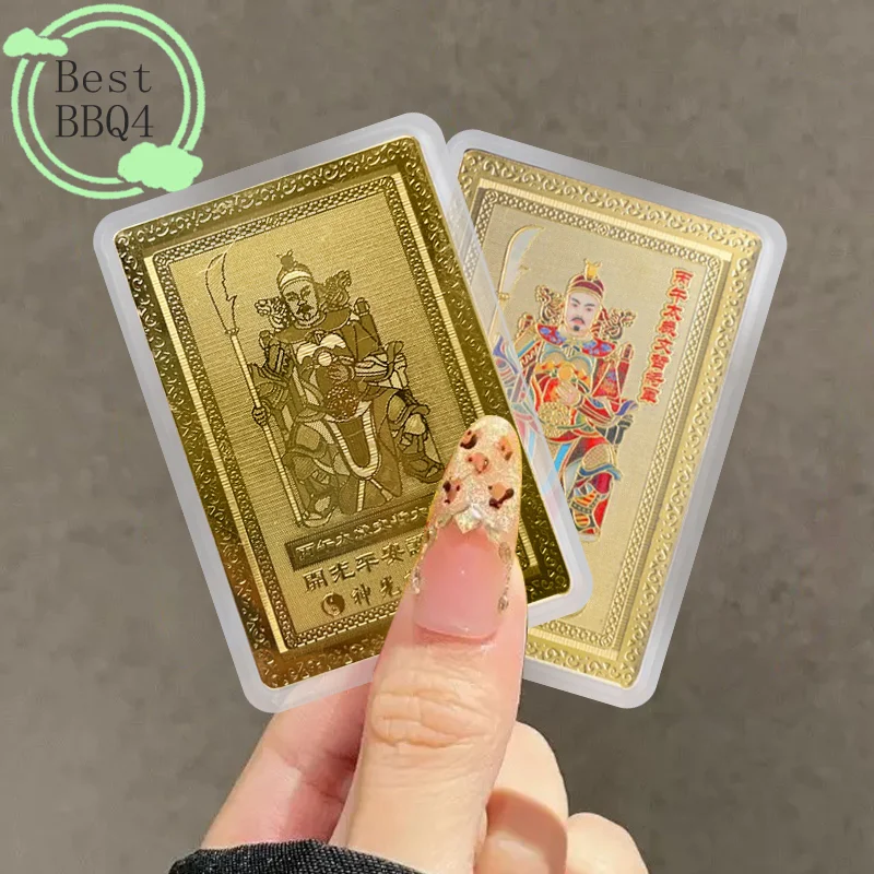 (BBQ4)2026 Mini Tai Sui Card Horse Year Feng Shui Blessing Card Amulet Safety Health Wealth Statue Protective Gift Home Decor