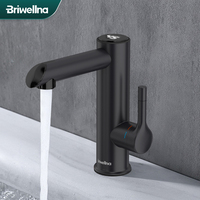 Briwellna Stainless Steel Electric Faucet For Bathroom 220V Instant Hot Water Tap Water Heater and Faucet 2 in 1 Geyser