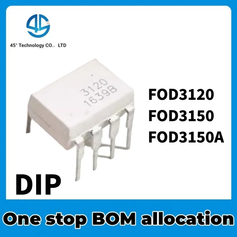 10PCS New original imported FOD3150 F3150 optocoupler DIP-8 direct insertion FOD3150A FOD3120 New Ic chipset