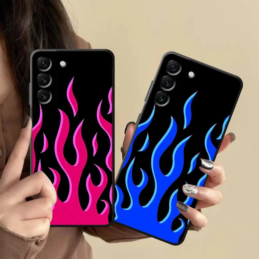 Phone Cover Case for Samsung Galaxy A55 A05 A73 A51 A06 A52 A36 A57 A15 A23 A37 A25 A16 A53 A17 A70 A50 A13 A41 A12 Flame