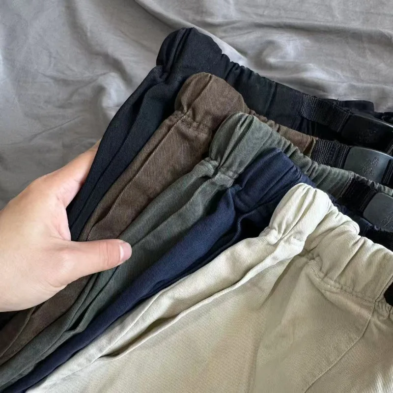 Japanese Gramicci Casual Loose Straight Pants Men Women High Quality Versatile Mountain Climbing Functional Belt Waist Trousers