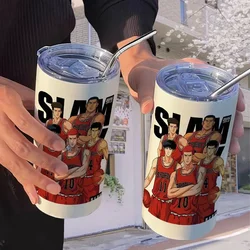 Animazione Slam Dunk Anime Cartoon creativo tazza d'acqua in acciaio inossidabile di bell'aspetto tazza da caffè tazza isolata in paglia regalo di festa