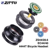 ZTTO 4444T MTB bicicleta de carretera auriculares 44mm ZS44 CNC 1 1/8 ""-1 1/2"" 1,5 tubo cónico horquilla interna sin rosca EC44 auriculares