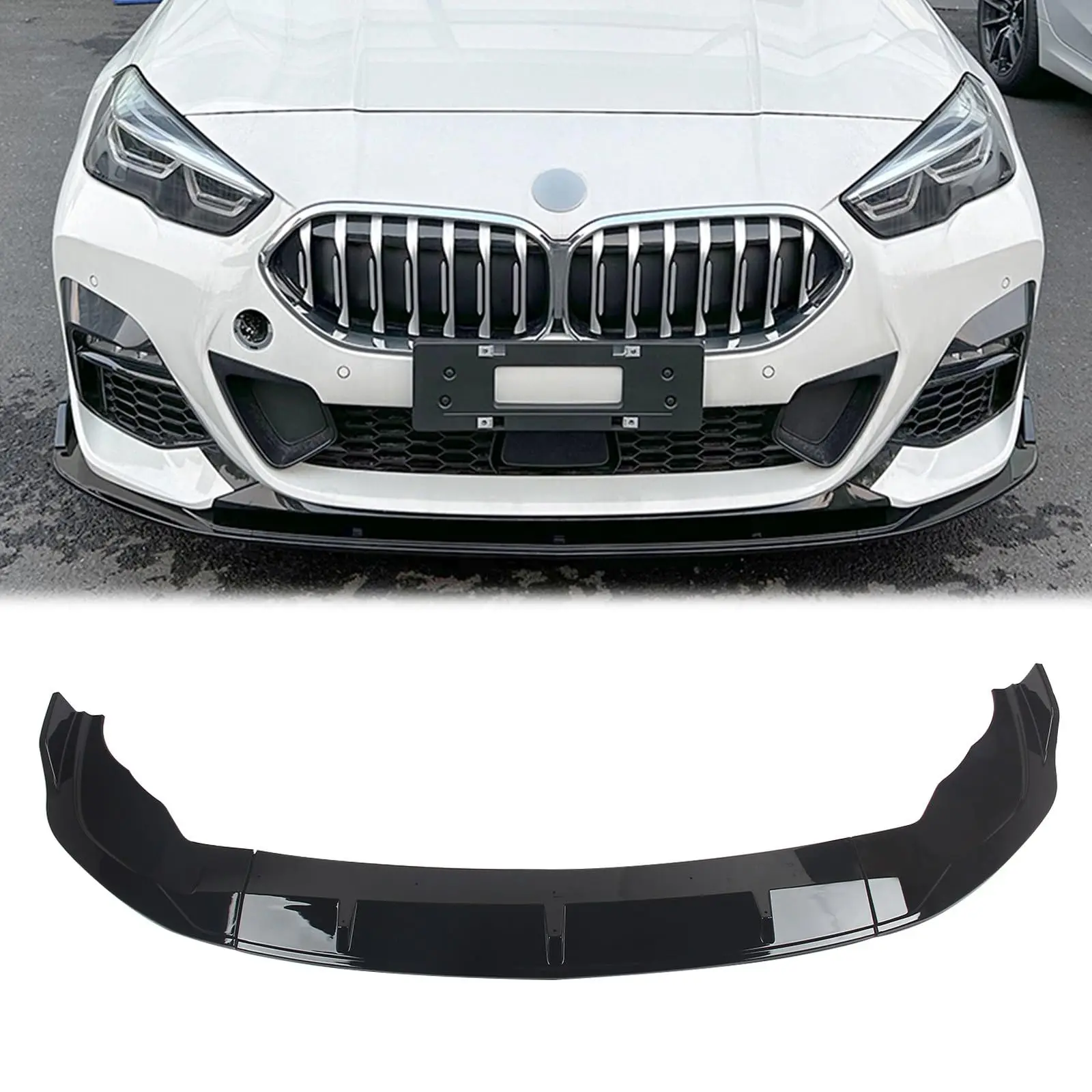 Image of Für BMW 2er F44 218i 220i M235i 216d 218d 220d Gran Coupé M Sport 2020-2025 Frontstoßstangenlippe Spoiler Splitter Diffusor Bodykits Tuning-Kit