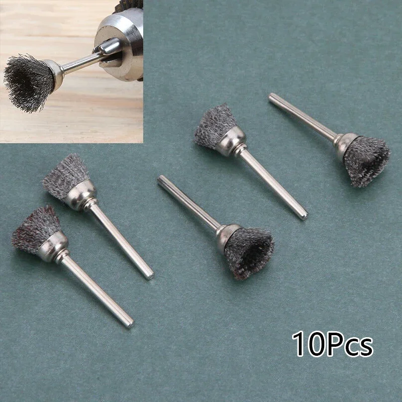 For Grinder Drill 3x13mm Brushes Wire Brush Brass Wheel Plant maintenance Foundry Automotive Metal fabrication