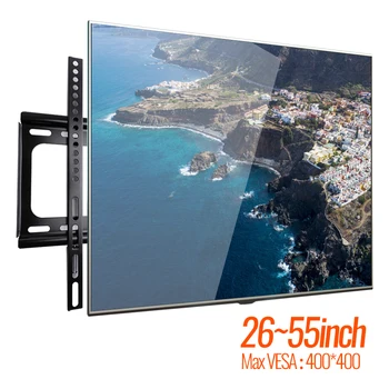 범용 TV 벽 마운트 브래킷, 대부분 26-55 인치 LED 플라즈마 TV 마운트, 최대 VESA 400x400mm, 110 LBS 로딩 용량