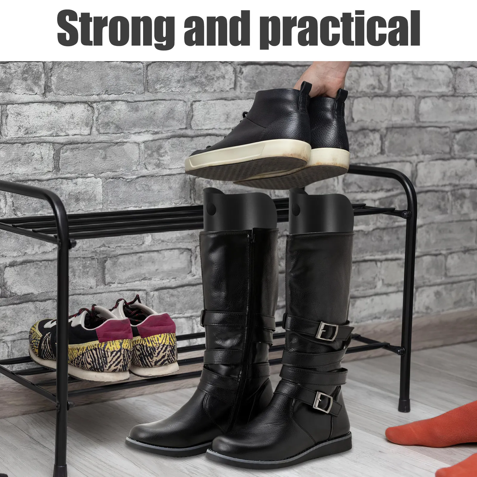 12Pcs Boot Shaper Inserts Plastic Heavy Duty Support Stand Up Tall Boot Form Holders Shoe Stretchers for Men Women