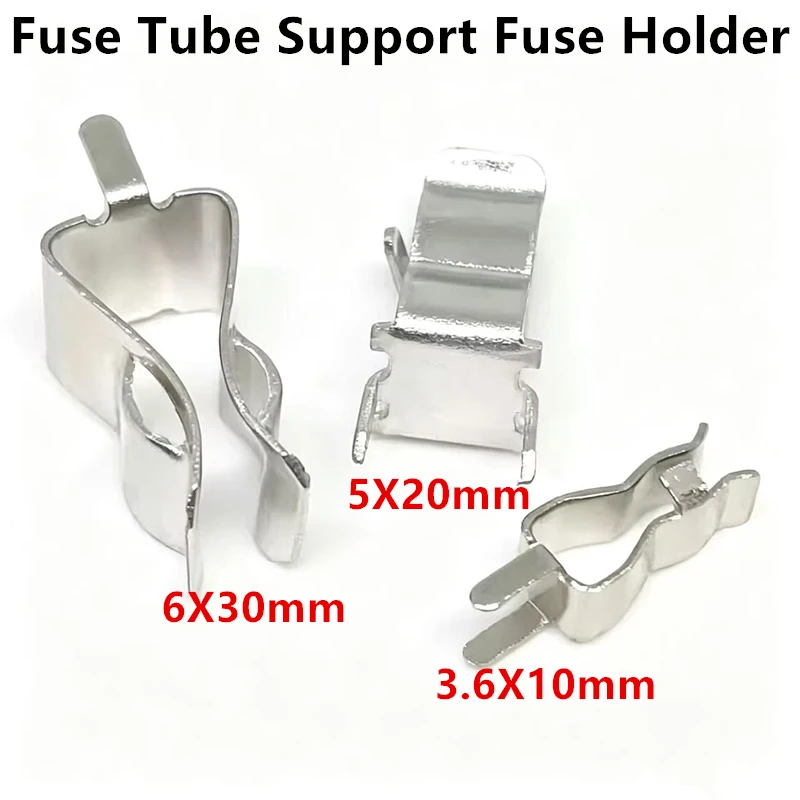 3.6x10mm 5x20mm 6x30mm Fuse Holders 3.6X10 5X20 6X30 Fuse Tube Support Fuse Holder for 3.6*10 5*20 6*30 Insurance Fuse Clip