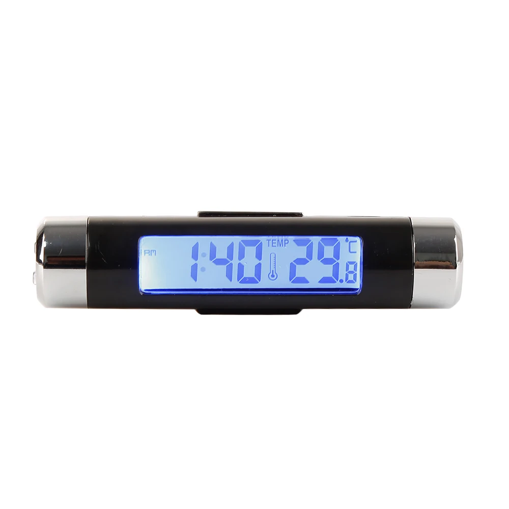 Automotive Accessories Stylish High-precision Dual-function Easy-to-install Versatile Car Temperature Clock Calendar Clip-on