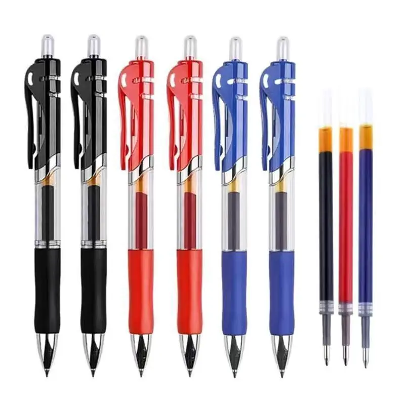 

Large Capacity Business Expansion Gel Press Neutral Pen Refill 0.5mm Black Blue Red Ink Ballpoint School Student Exam Writing