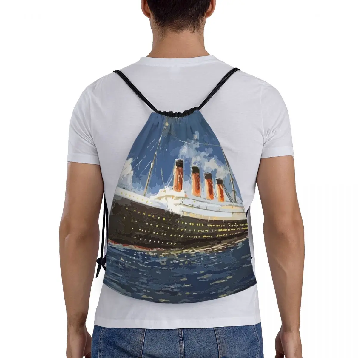 

The Most Popular Ship Of All Times, Titanic. Backpacks Multi-function Drawstring Bags Sports Bag Book Bags For Travel Students