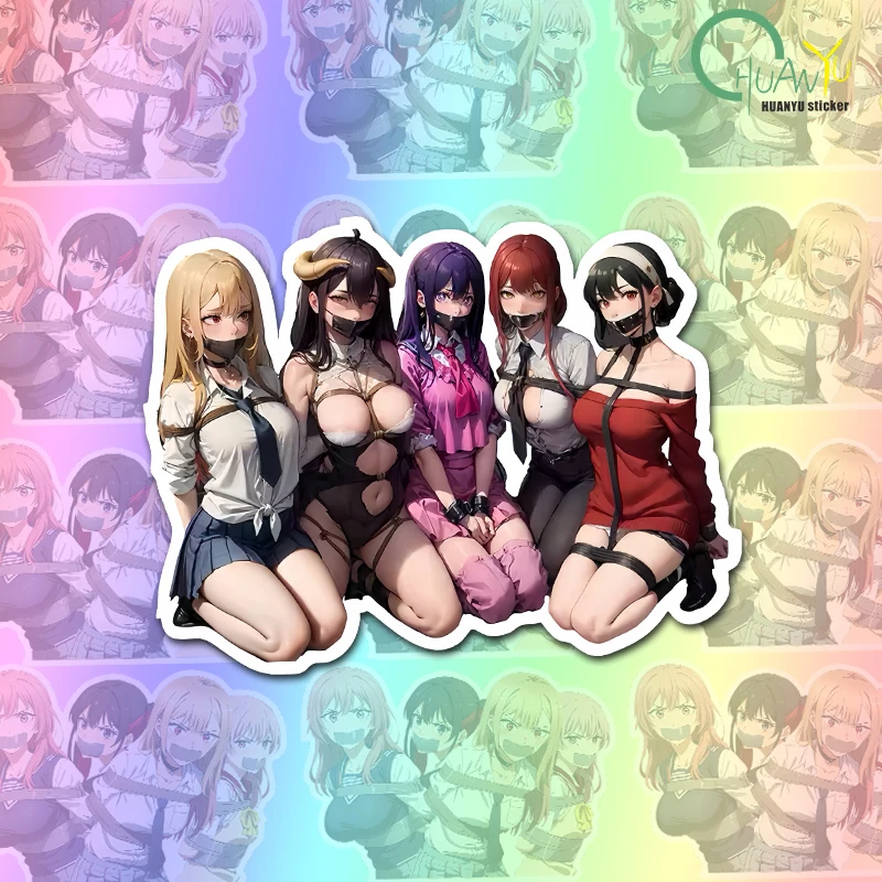 

for Tie Waifu Makima Yor Car Sticker Sexy Anime NSFW Bundle Decal Car Accessories Hentai Decoration