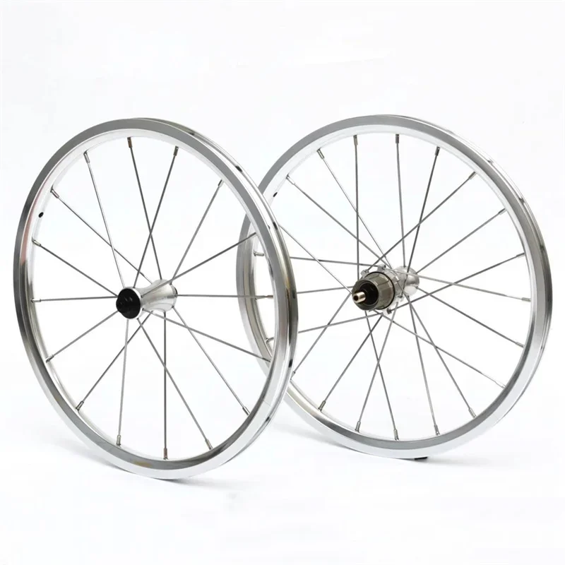 Folding bike 16inch rim 349 wheelset polished for brompton 7speed wheel Cline Pline Tline 7V