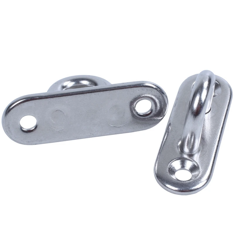 Gancio ad anello per graffetta con piastra oblunga in acciaio inossidabile 304 da 40 pezzi 5 mm