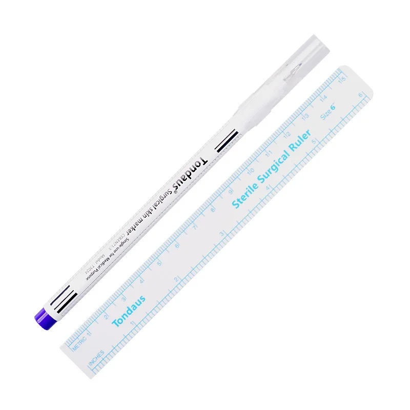 Chirurgische Huidmarker Voor Wenkbrauwhuid Marker Pen Tattoo Skin Marker Meet Liniaal Set Tool