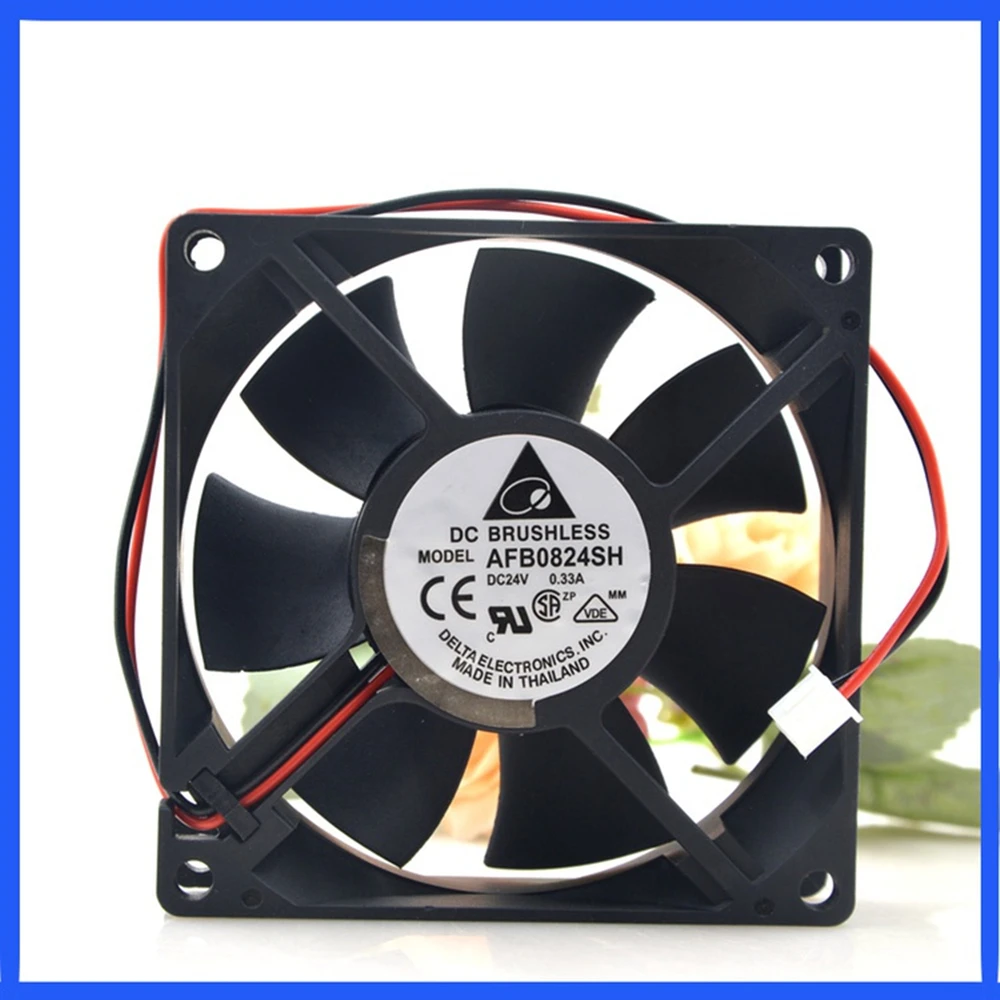 Cooling Fan AFB0824SH DC 24V 0.33A 80025 80x80x25mm 2-Wire 3-Wire Control panel heat dissipation management