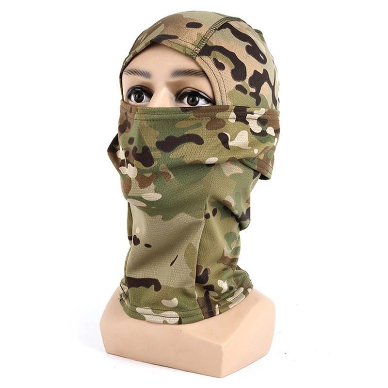 Taktická balaclava fullface prachotěsná maska wargame větruodolná čepice hon cyklistika pokrývka hlavy multicam bandana krk gaiter